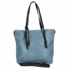 Uniwersalna Torebka Damska XL Shopper Bag firmy Hernan HB0213-1 Jasno Niebieska/Granatowa